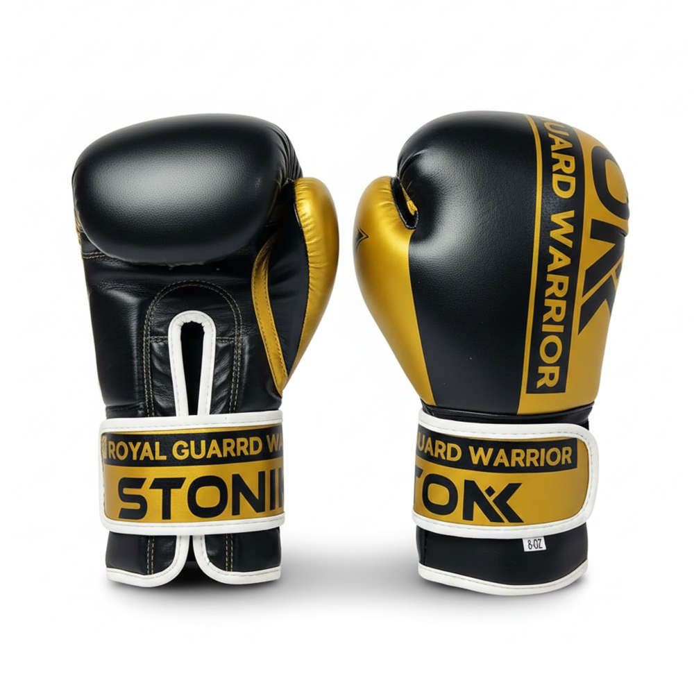3 Professional Black &Golden Boxing Gloves 6oz-14oz – Ideal for Training, Sparring, Kickboxing, and Muay Thai – Durable, Comfortable, and Protective Boxing Gear for Men and Women - Image 1