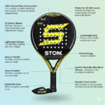100% Carbon 18k Paddle Tennis Racket - Professional & Versatile - For Men & Women & Lightweight, Durable, & Powerful - Image 7