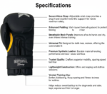 Professional Black Boxing Gloves 6oz-12oz – Ideal for Training, Sparring, Kickboxing, and Muay Thai – Durable, Comfortable, and Protective Boxing Gear for Men and Women - Image 3