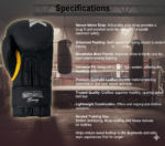Professional Black Boxing Gloves 6oz-12oz – Ideal for Training, Sparring, Kickboxing, and Muay Thai – Durable, Comfortable, and Protective Boxing Gear for Men and Women - Image 4