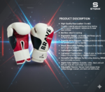 Premium Boxing Gloves 6oz-14oz - Faux Leather - Durable Training Gloves for Men, Women & Teens Available in White Red, Black - Image 6